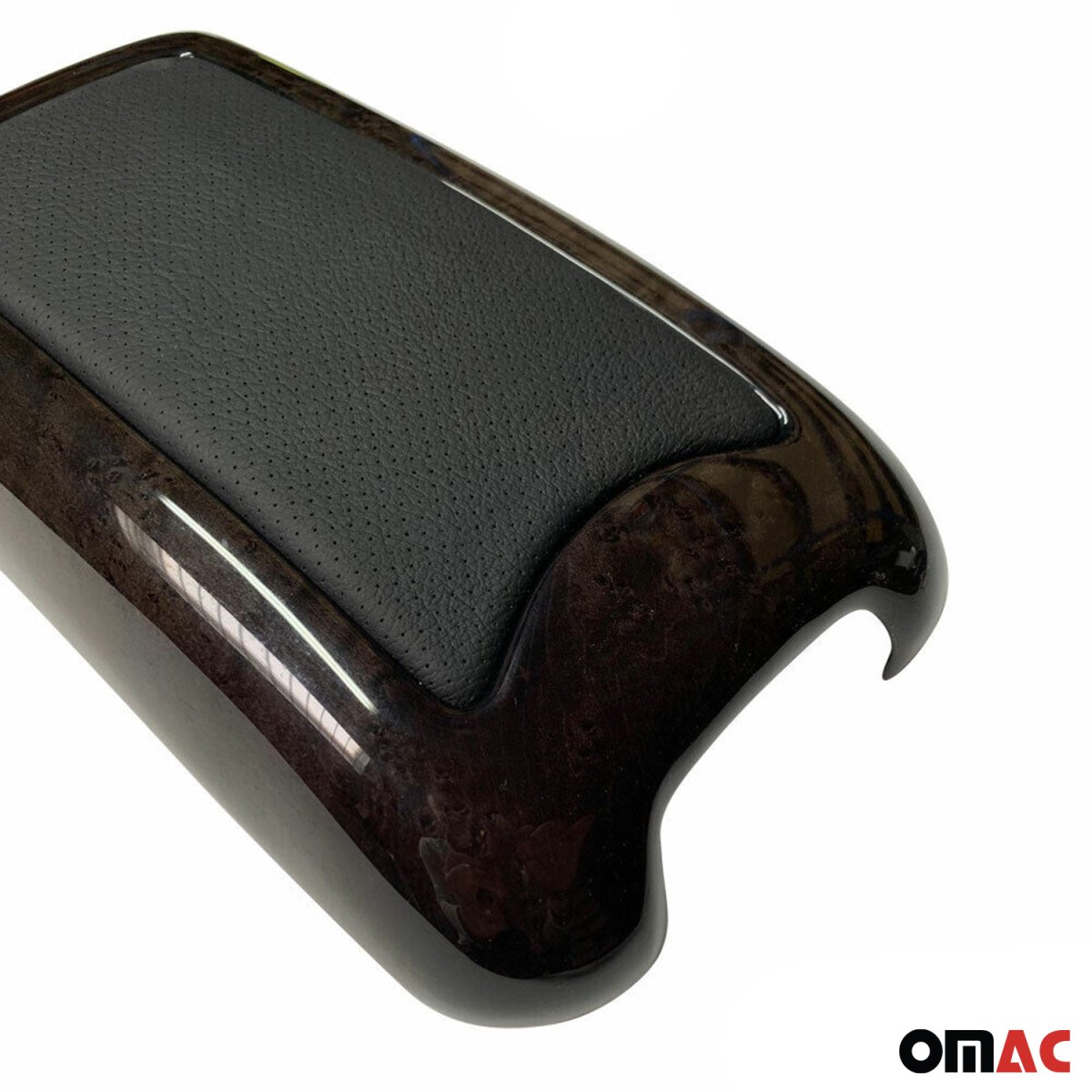 Merecedes C Class W203 Armrest Box Lid - Omac - Birdeye-Black Leather - Black (2000-2007)